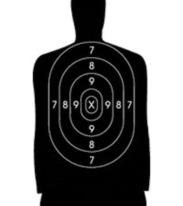 Speedwell Official NRA Police Qualification Silhouette Police Silhouette Reduced 25 yd. 500/Pack