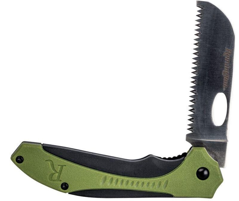 Remington Sportsman Folding Knife Saw Blade Green and Black