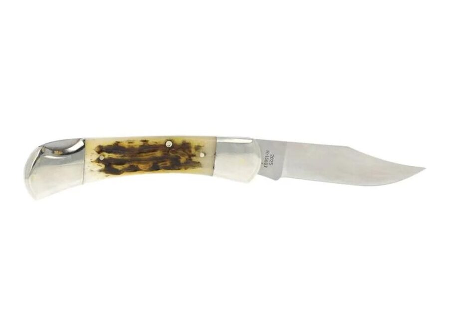 Remington Ole Granddad Bullet Folding Knife 3-3/4 Clip Blade Stag