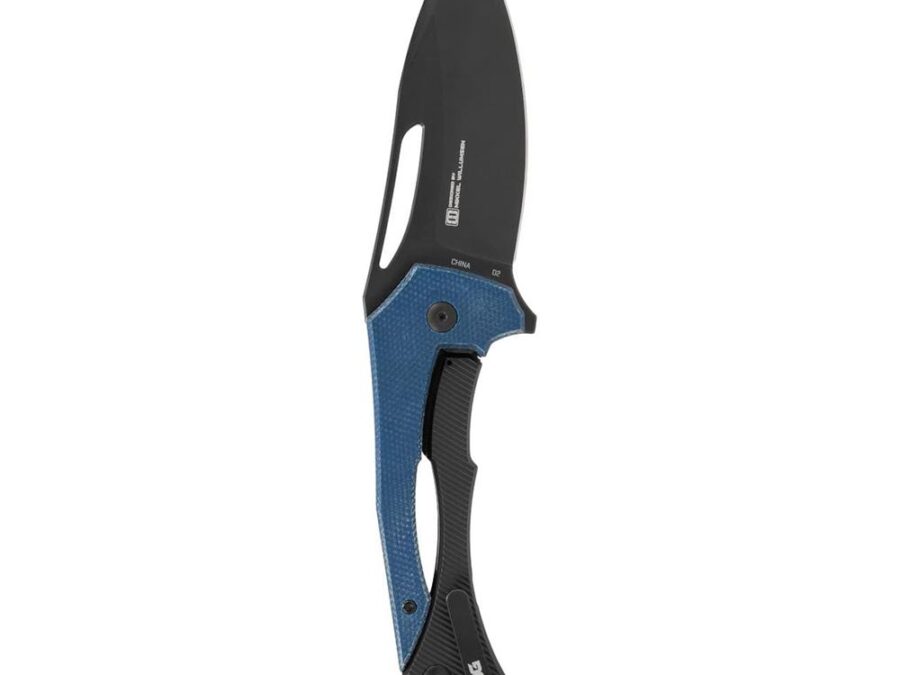 SOG Knives Bulwark FLK Folding Knife 3" Drop Point Blade Blue Presentation Box