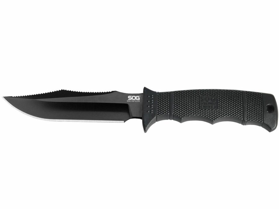 SOG SEAL Pup Elite Knife 4.85" Blade Black with Nylon Sheath