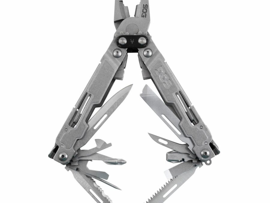 SOG Poweraccess Deluxe Multi-Tool Silver w/ Fabric Sheath and Hex Bit Kit