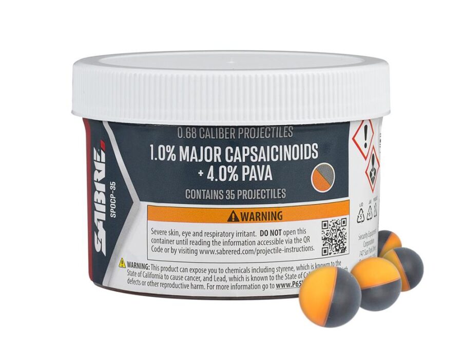 Sabre Red Pepper 0.68 Caliber Projectiles 35/ct