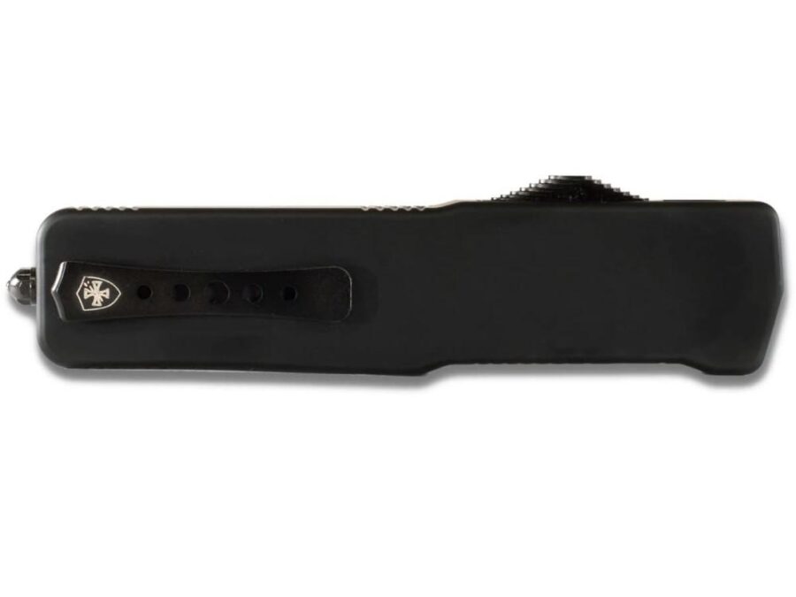 Templar Knives Premium Weighted Automatic Knife 3 1/2" Drop Point Blade Black