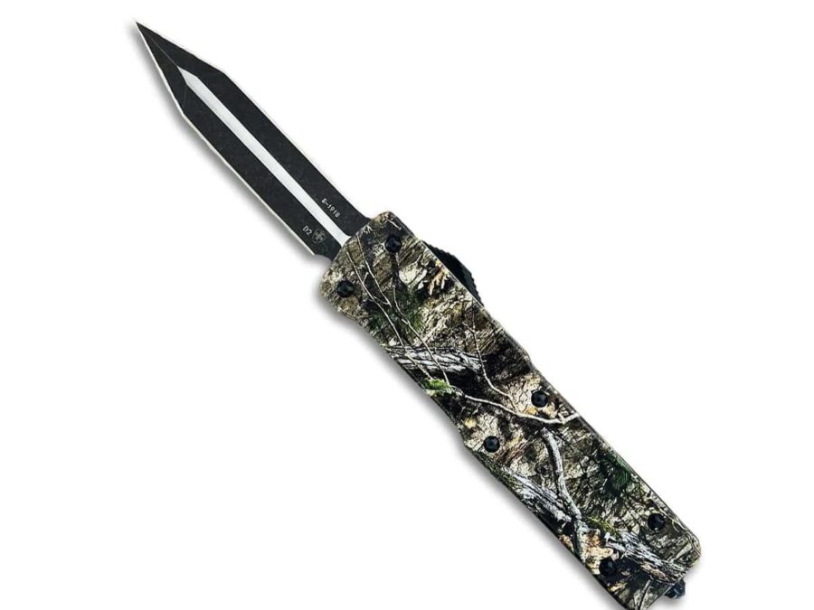 Templar Knife Premium Weighted Large Knife 3-1/2" D2 Dagger Blade Mossy Country DNA