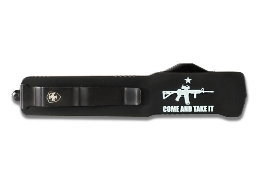 Templar Knives Premium Weighted Come and Take It Slim Knife 3-1/8" Drop Point Blade Black