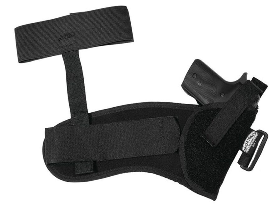 Uncle Mike's Sidekick Ankle Holsters Fits 3" - 4" Barrel Med. Autos .32 - .380 cal. - left Hand