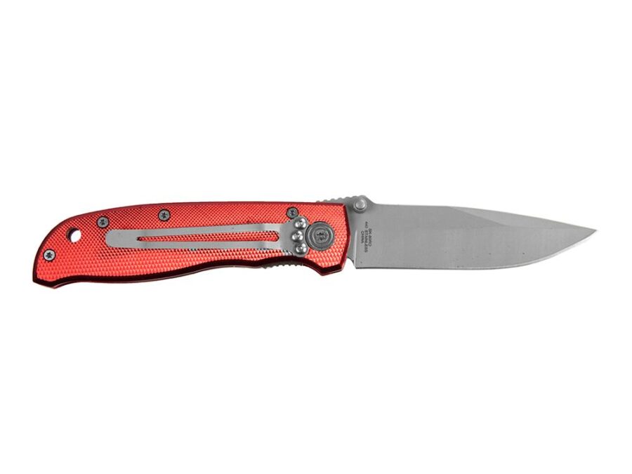Sarge Knives Red Diamond Folding Knife 3-1/4" Drop Point Blade Red