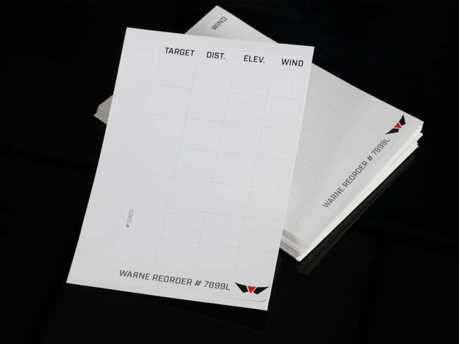 Warne Data Card Label Refills for Warne Skyline Precision Mount - 50/pk