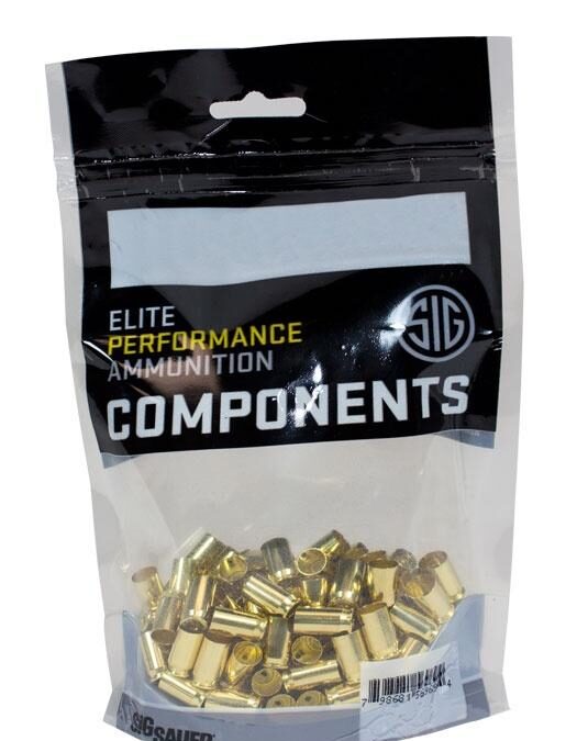 Sig Sauer Unprimed Brass Handgun Cartridge Cases .380 Auto 100/ct