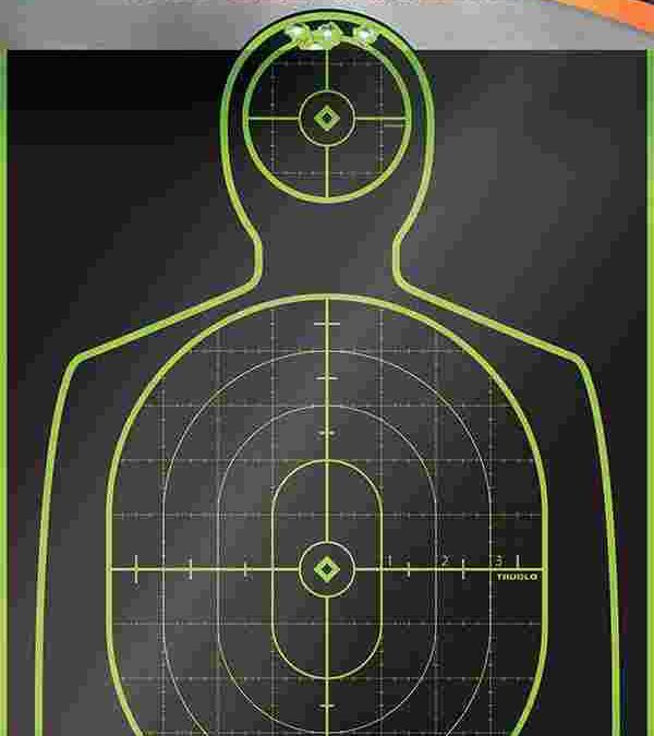 TRUGLO TRU-SEE Self Adhesive Targets - Handgun 12x18 Green 12 Pack