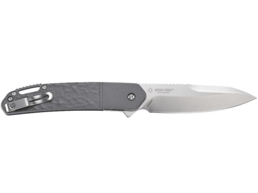 CRKT Bona Fide Silver Folding Knife 3 3/5" Blade Grey