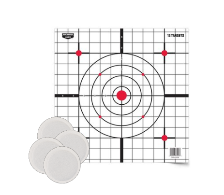B/C TARGET EZE-SCORER 12"x12" THERMAL SIGHT- IN TARGET W 4/3 THERMAL SIGNATURES 4/PK ( 12 PER CASE )