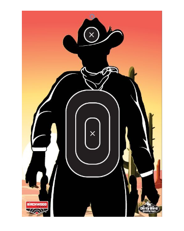 B/C TARGET DIRTY BIRD 12"x18" GUNSLINGER SKYLINE 6/PK ( 6 PER CASE )
