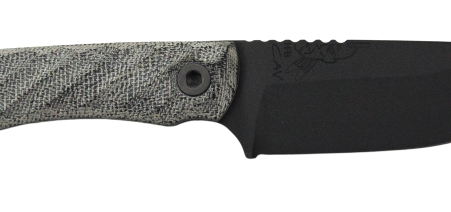 HALF FACE BLADES CAVNER JR 3.5" BLADE, 7.5"OA, S45VN ARMOR BLK, GRY MICARTA GRIP