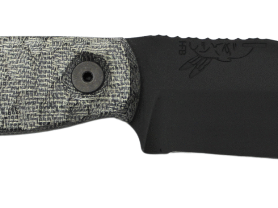 HALF FACE BLADES CROW SCALPER 4" BLADE, 8.3"OA, S45VN STEEL, ARMORY BLK, GRAY MICARTA GRIP