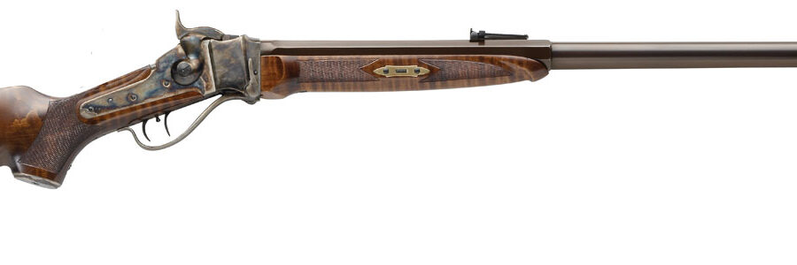 Davide Pedersoli 010S769457 1874 Old West 45-70 Gov 1rd 30" Blued Barrel, Color Case Hardened Steel Receiver, Walnut Wood Stock, Right Hand