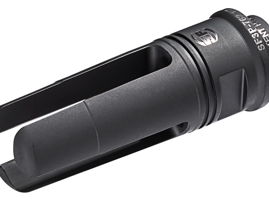 SureFire SF3P762MG1228 SOCOM 3-Prong Flash Hider Black DLC Stainless Steel with 1/2"-28 tpi Threads & 2.60" OAL for 7.62x51mm NATO AR-10