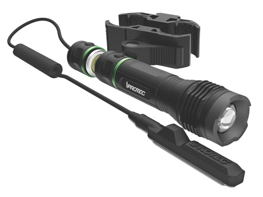 iProtec 6653 LG 250 250 Lumen Green Firearm Light with Long Gun Mount Black Anodized 25/250 Lumens Green LED Light