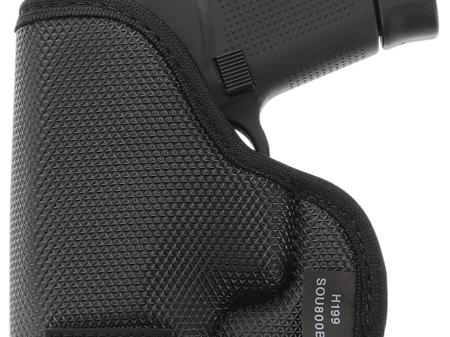 Galco SOU652B StukOn-U  Black Gripper Shell Compatible w/ Glock 33/S&W M&P Shield/Taurus G2C Pocket Mount Ambidextrous