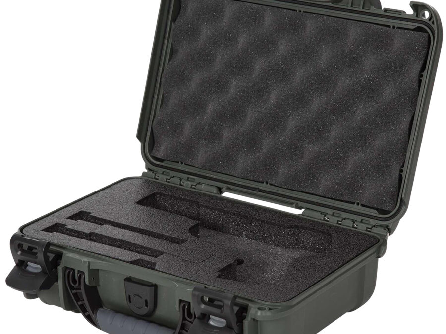 Nanuk 909CLASG6 909 Classic Gun Case Waterproof & Airline Approved Olive Polyethylene w/ Closed-Cell Foam 11.44" L x 7" W x 3.68" H Interior Dimensions