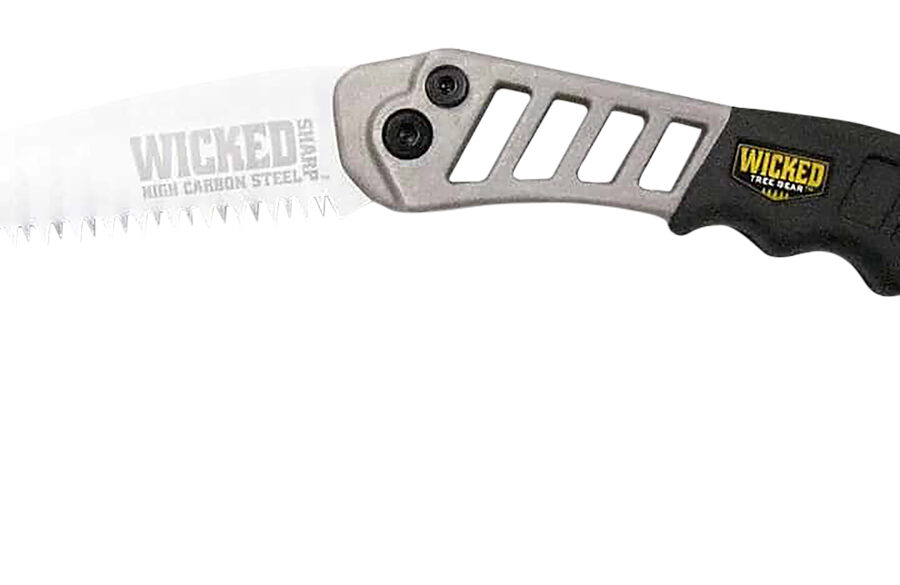 Wicked Tree Gear WTG001 Hand Saw  Folding Saw 7" High Carbon Steel Blade Black Overmolded Aluminum Handle