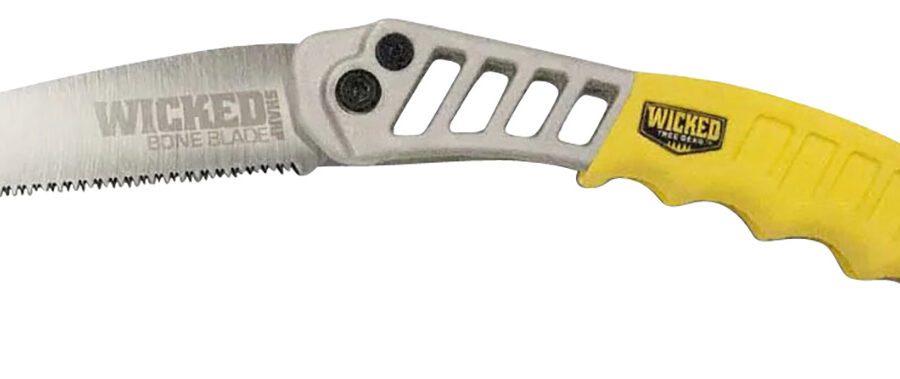 Wicked Tree Gear WTG007 Tough Utility  Folding Saw 7" High Carbon Steel Blade/Yellow Overmold Aluminum Handle