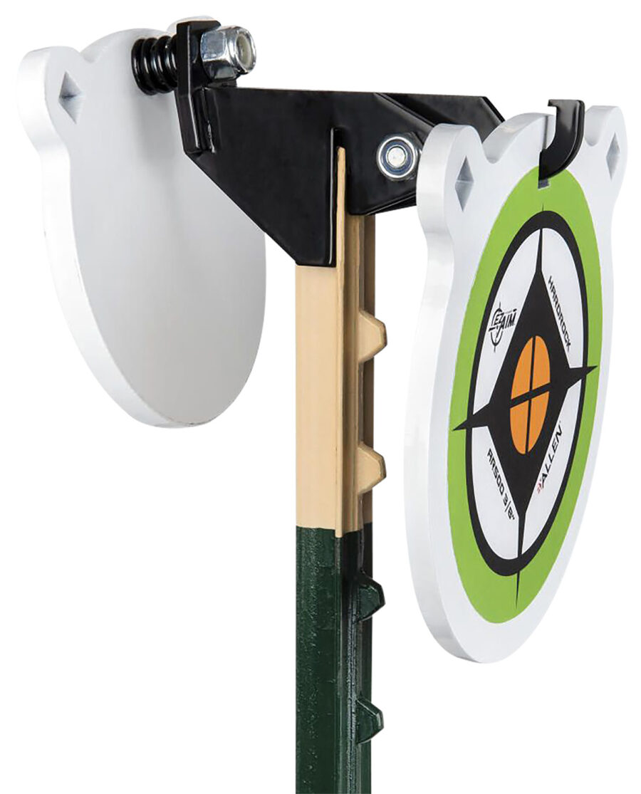 EZ-Aim 15634 Fence Topper Gong Hook & Recoil Spring  Black/Brown Steel 7"