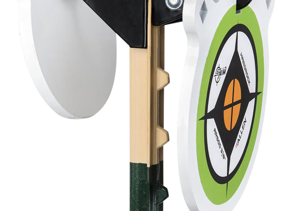 EZ-Aim 15634 Fence Topper Gong Hook & Recoil Spring Black/Brown Steel 7"