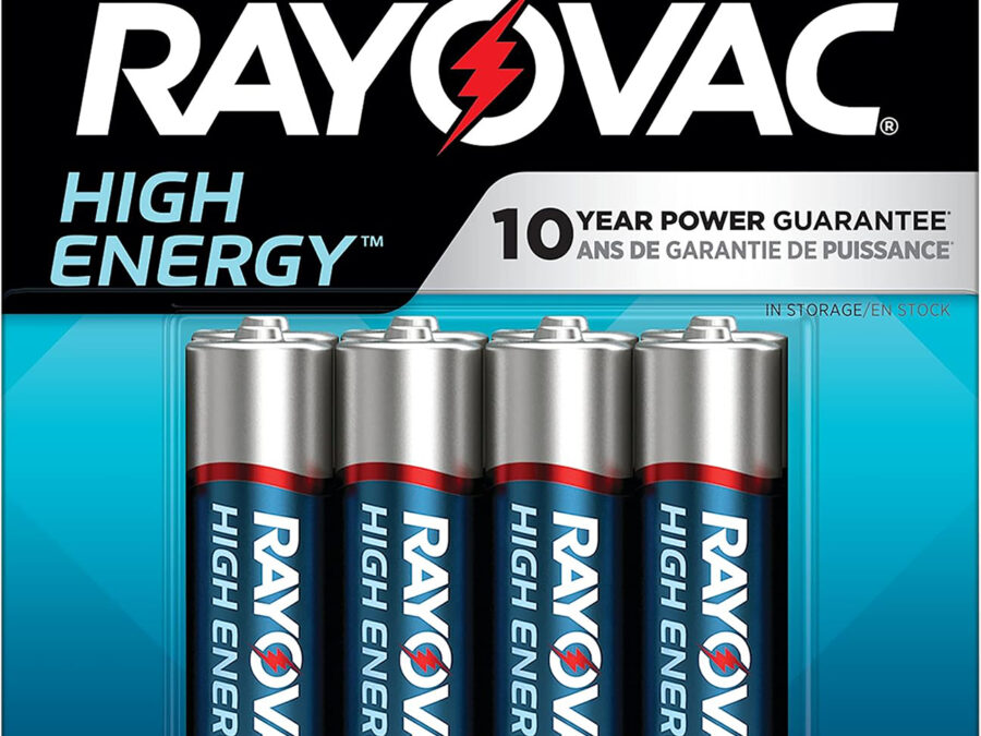 Rayovac 8158T03 AA HIGH ENERGY Alkaline Batteries  Silver/Blue 1.5 Volts 2,700 mAh (8) Single Pack
