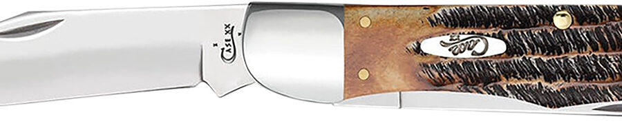 Case 03574 Hunter  4.10" Folding Plain Mirror Polished Tru-Sharp SS Blade, 6.5 BoneStag Handle