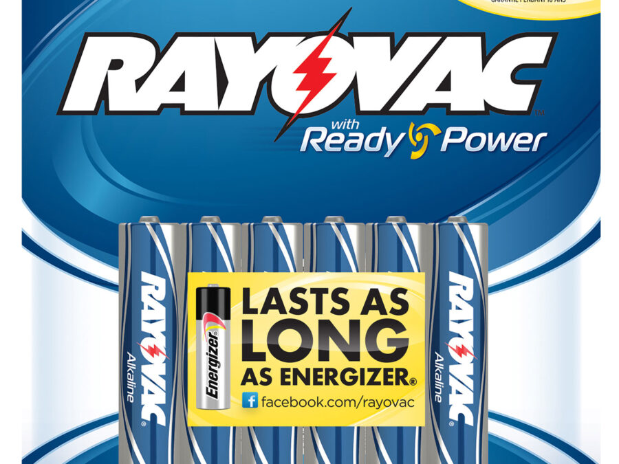 Rayovac 8246T AAA HIGH ENREGY Alkaline Batteries  Silver/Blue 1.5 Volts 2,700 mAh (6) Single Pack