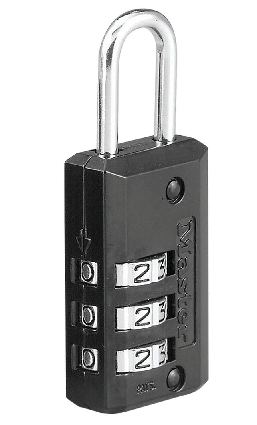 Master Lock 646D Combination Lock  Open With Combination Black Steel