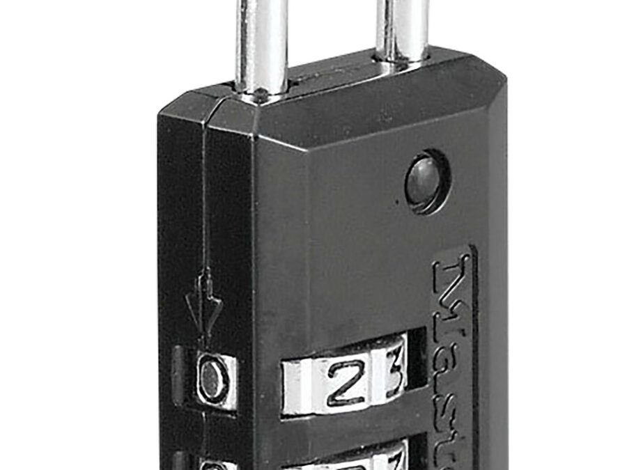 Master Lock 646D Combination Lock  Open With Combination Black Steel