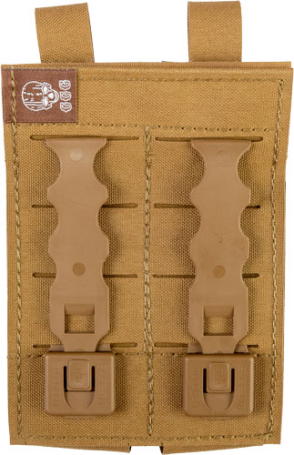 GREY GHOST DOUBLE PISTOL MAGNA - MAG POUCH LAMINATE COYOTE BRN