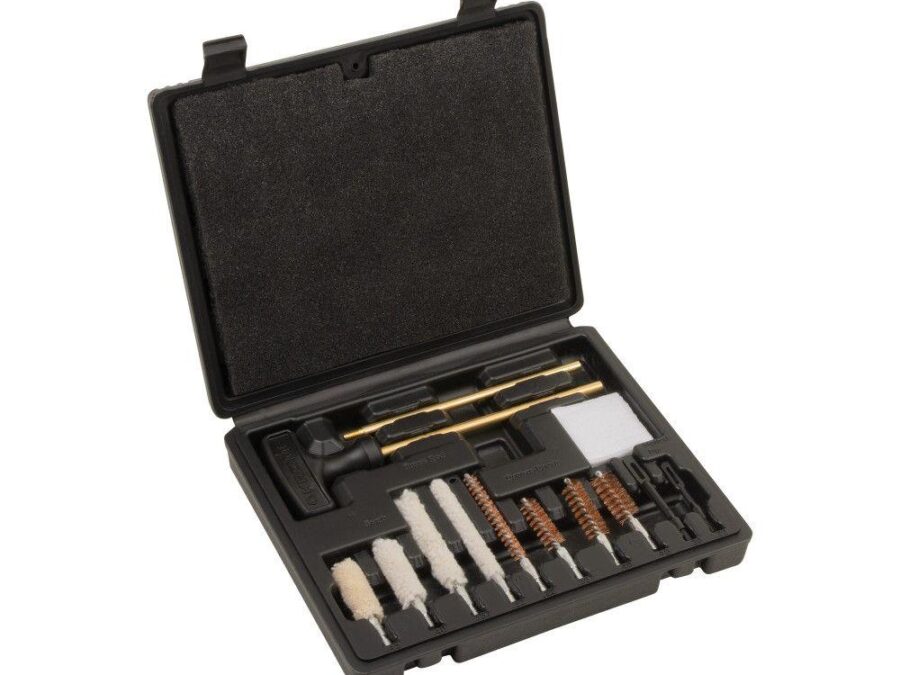 Allen Krome Compact Handgun Cleaning Kit .22 .38 9mm 357 .44 &.45 Cal. 14-Pieces Black