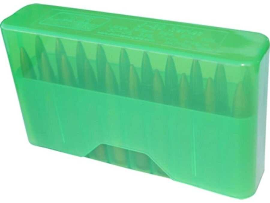 MTM J-20 Slip Top Ammo Box .17/.223/.222 Magnum Clear Green