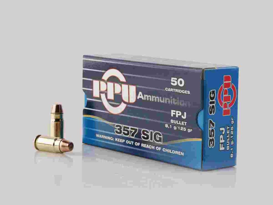 PPU Handgun Ammunition  .357 SIG 125gr FPJ 1542 fps 50/ct
