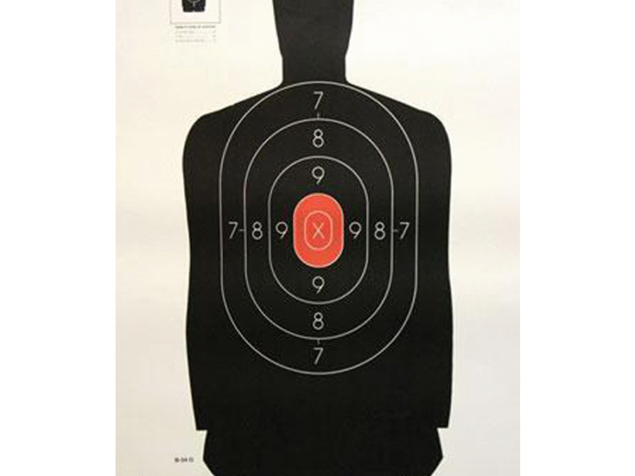 Speedwell Police Silhouette Paper Target Orange 100/ct