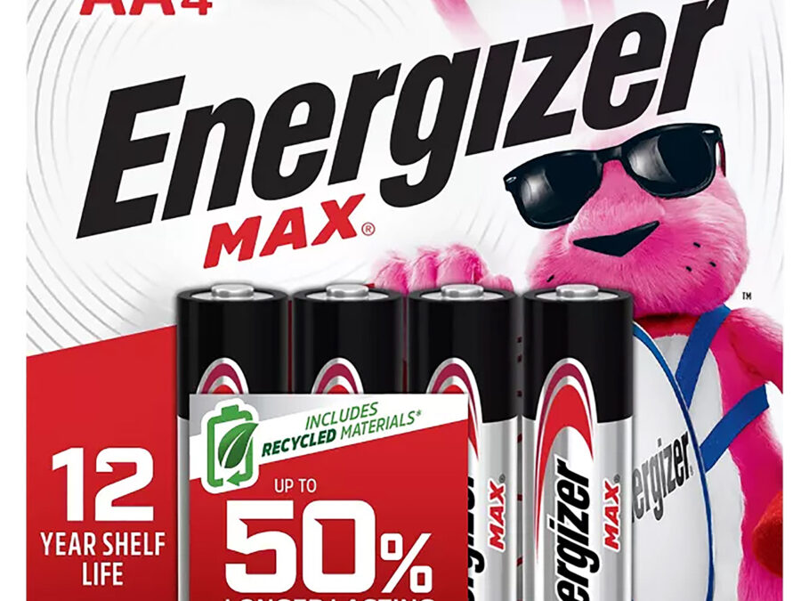Energizer E91BP4 AA Max Silver 1.5V Alkaline, Qty (4) Single Pack