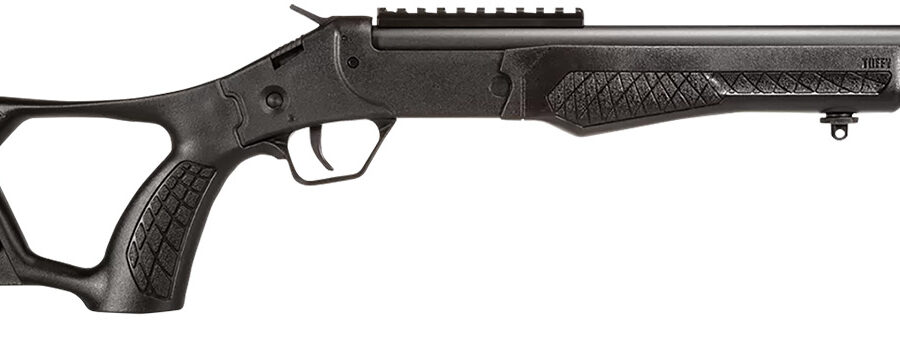 Rossi SSPS45-BK Tuffy Single Shot 45 Colt (LC)/410 Gauge (3" Chamber) 1rd 16.50", Black, Thumbhole Pistol Grip Stock with Shell Holder, Overmolded Grip, Front Iron Sight, Optics Mount