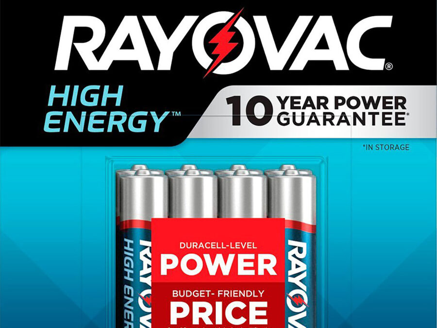 Rayovac 8248T102 AAA HIGH ENREGY Alkaline Batteries  Silver/Blue 1.5 Volts 1,123 mAh (8) Single Pack