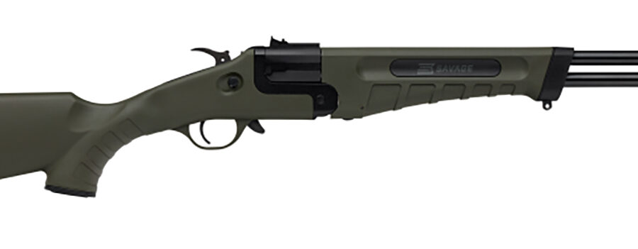 Savage Arms 23001 42 Takedown Full Size 22 WMR/410 Gauge 1rd 20" Black Satin Sporter Barrel, Satin Black Carbon Steel Receiver, OD Green Fixed Synthetic Stock, Ambidextrous