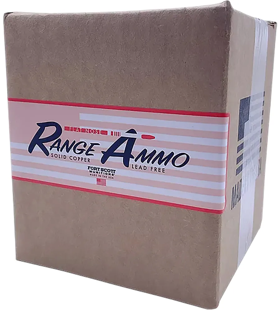 Fort Scott Munitions 9MM-115-SCVFNRA Range Ammo  9mm 115gr Solid Copper Flat Nose 500rds