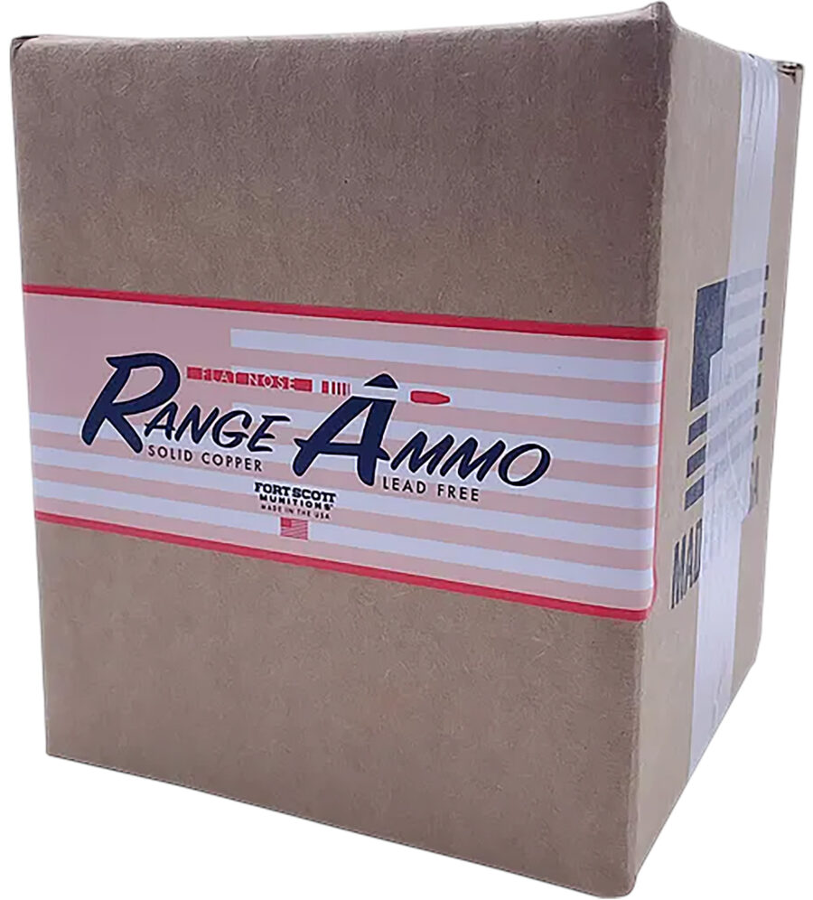 Fort Scott Munitions 9MM-115-SCVFNRA Range Ammo  9mm 115gr Solid Copper Flat Nose 500rds