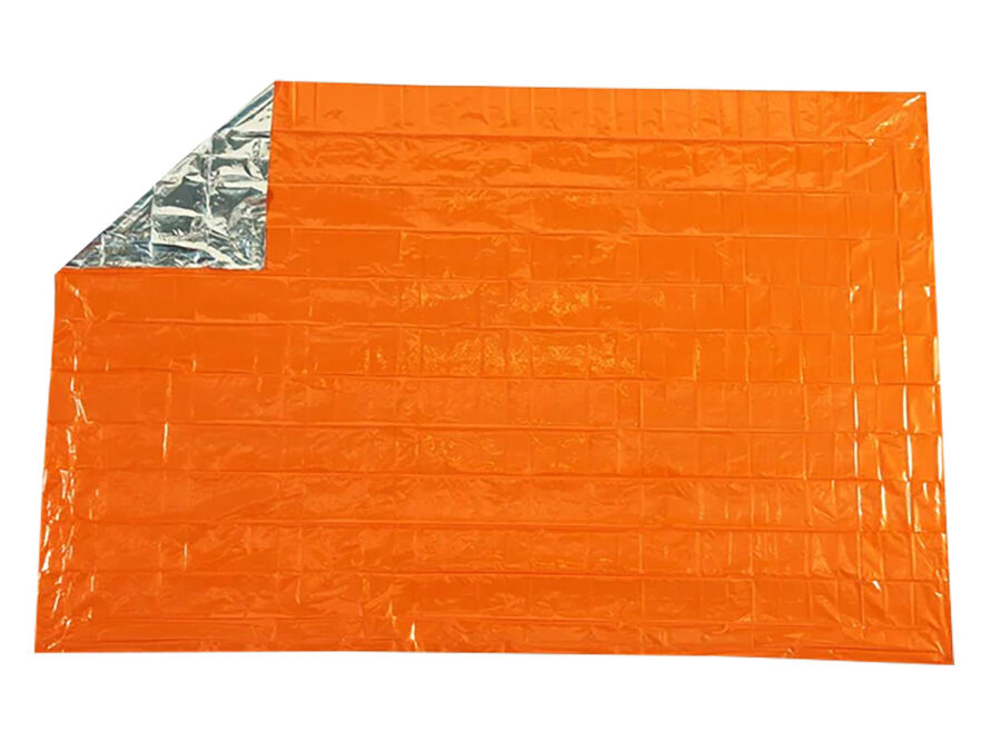 Survive Outdoors Longer 01401701 SOL Survival Blanket Warmth Waterproof Orange Metalized Polyethylene