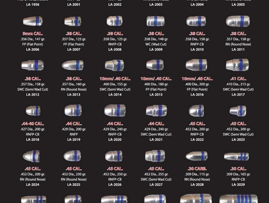 Lightning Ammo Lead Cast Handgun Bullets 9mm .356" 147 gr FP 100/ct Box