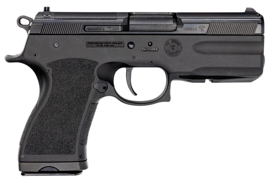 FK Brno US TMTPSDC PSD  Compact Frame 7.5 FK 14+1 4.30" Black Nitride Tilting Steel Barrel, Dark Gray Nitride Steel Optic Cut/Serrated Slide, Black Polymer Frame w/Accessory Rail, Textured Grip