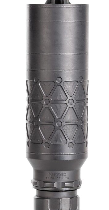 RUGGED AXIAL 7.62 BLACK SUPPRESSOR 5.7IN WITHOUT MOUNT COBALT 6 BAFFLE CONSTRUCTION AXL762