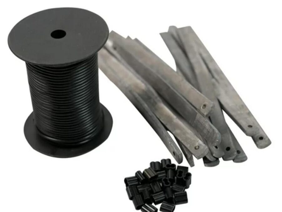 Zink Decoy Rigging Kit with 200' PVC Decoy Line 4 oz Strap Weights (12) Line Crimps (24)